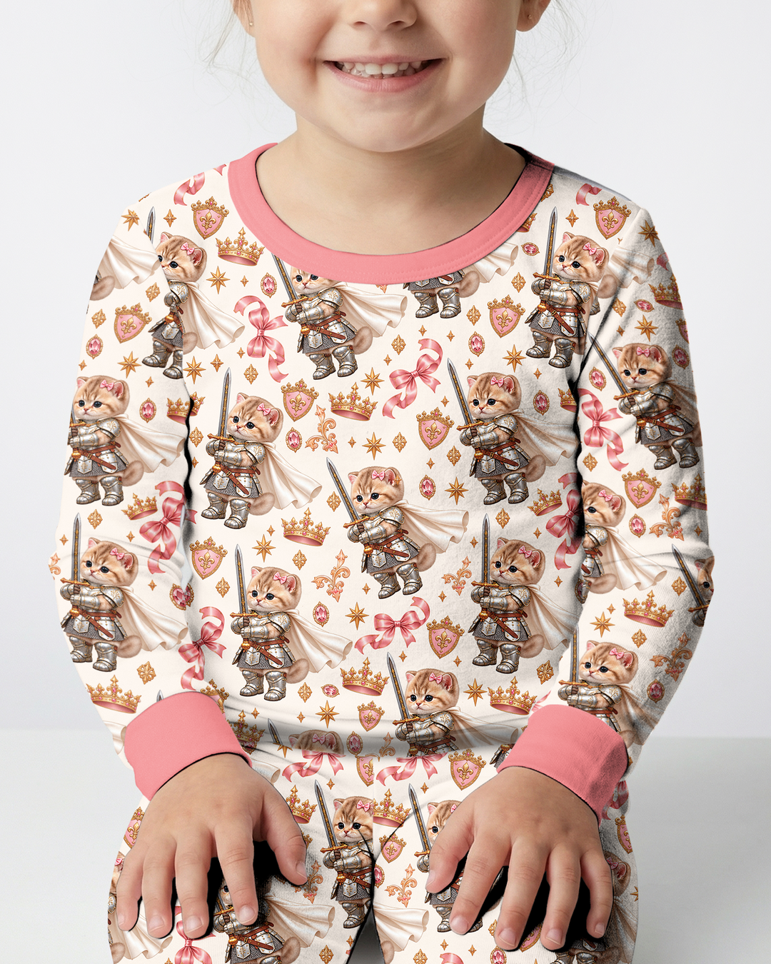 Kitty Knight Bamboo Two Piece Long Sleeve Pajama Set