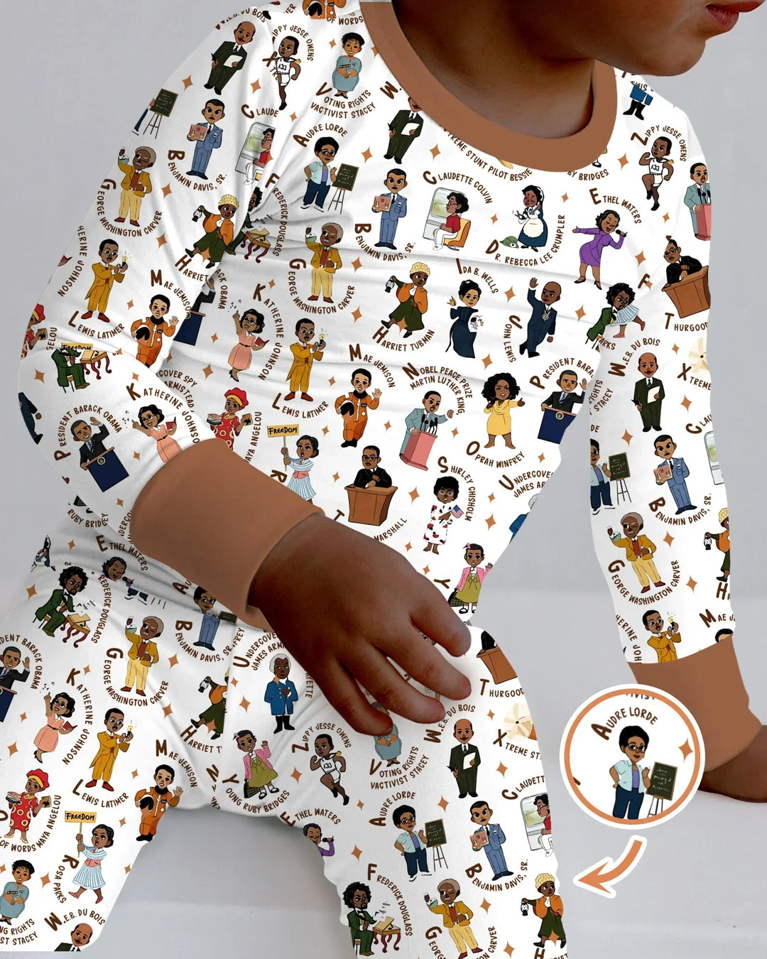 Black Legacy ABCs Family Matching Bamboo Two Piece Long Sleeve Pajama Set