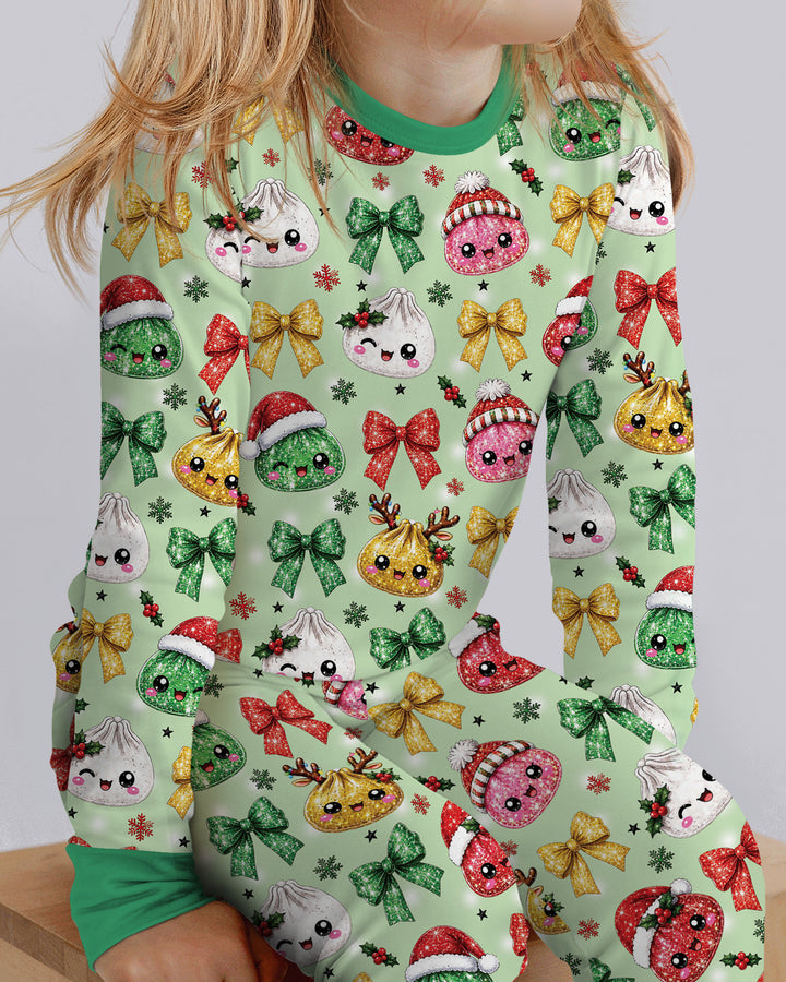 You're A Christmas Dumpling Bamboo Two Piece Long Sleeve Pajama Set