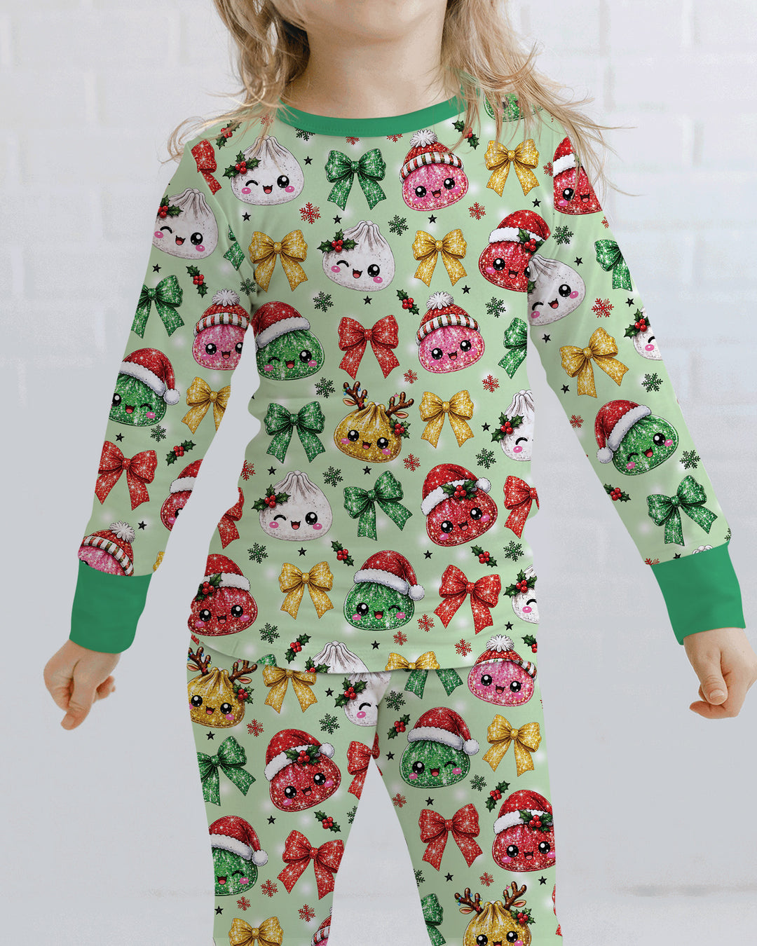 You're A Christmas Dumpling Bamboo Two Piece Long Sleeve Pajama Set