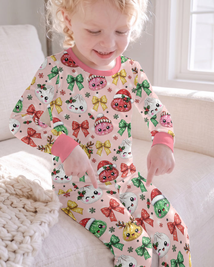 You're A Christmas Dumpling Bamboo Two Piece Long Sleeve Pajama Set