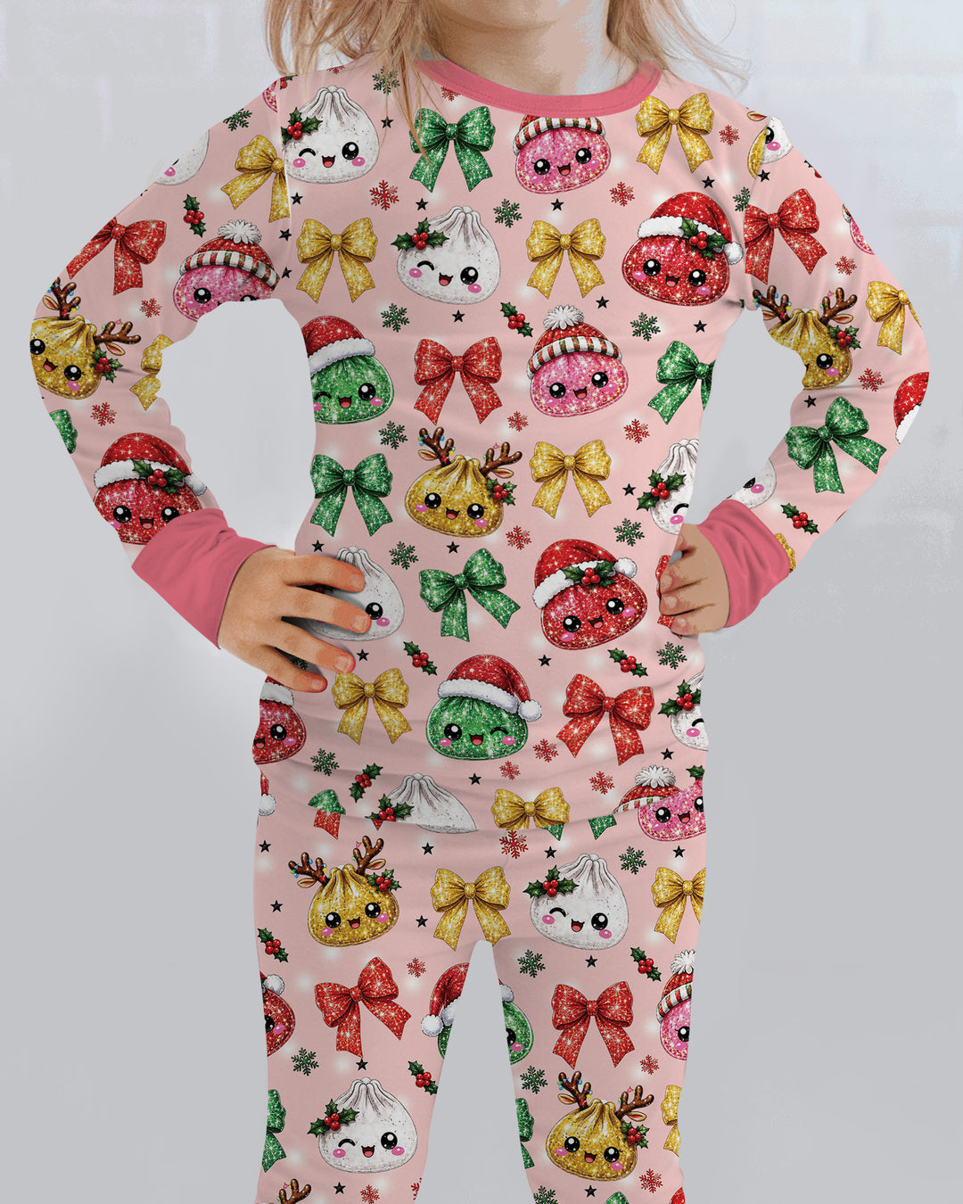 You're A Christmas Dumpling Bamboo Two Piece Long Sleeve Pajama Set