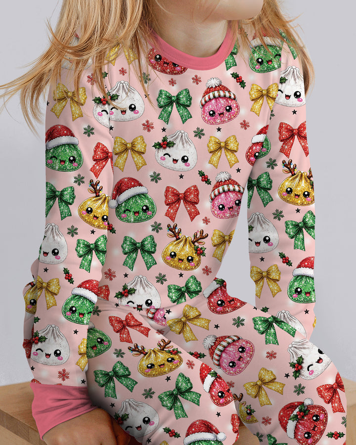 You're A Christmas Dumpling Bamboo Two Piece Long Sleeve Pajama Set