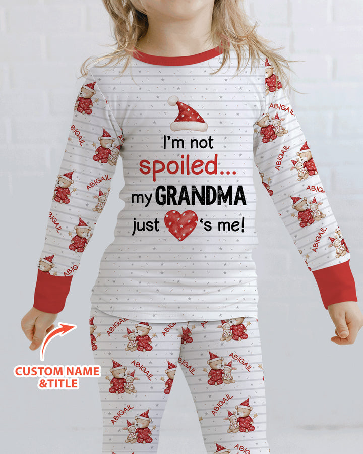Custom Name I'm Not Spoiled Bamboo Two Piece Long Sleeve Pajama Set