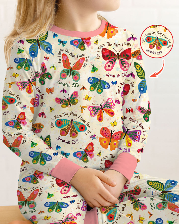 For I Know The Plans I Have For You Bamboo Two Piece Long Sleeve Pajama Set