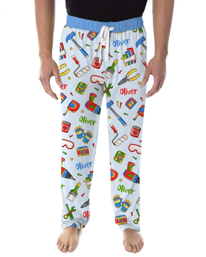Custom Name Dad & Me Fixer Crew Bamboo Men's Pajama Set