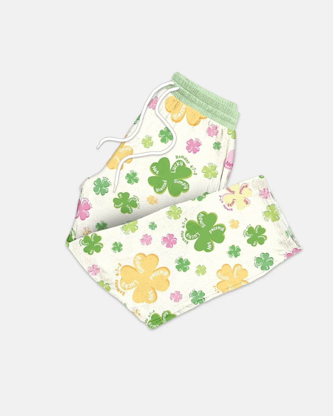 Shamrocks Print St. Patrick's Day Bamboo Men's Pajama Set