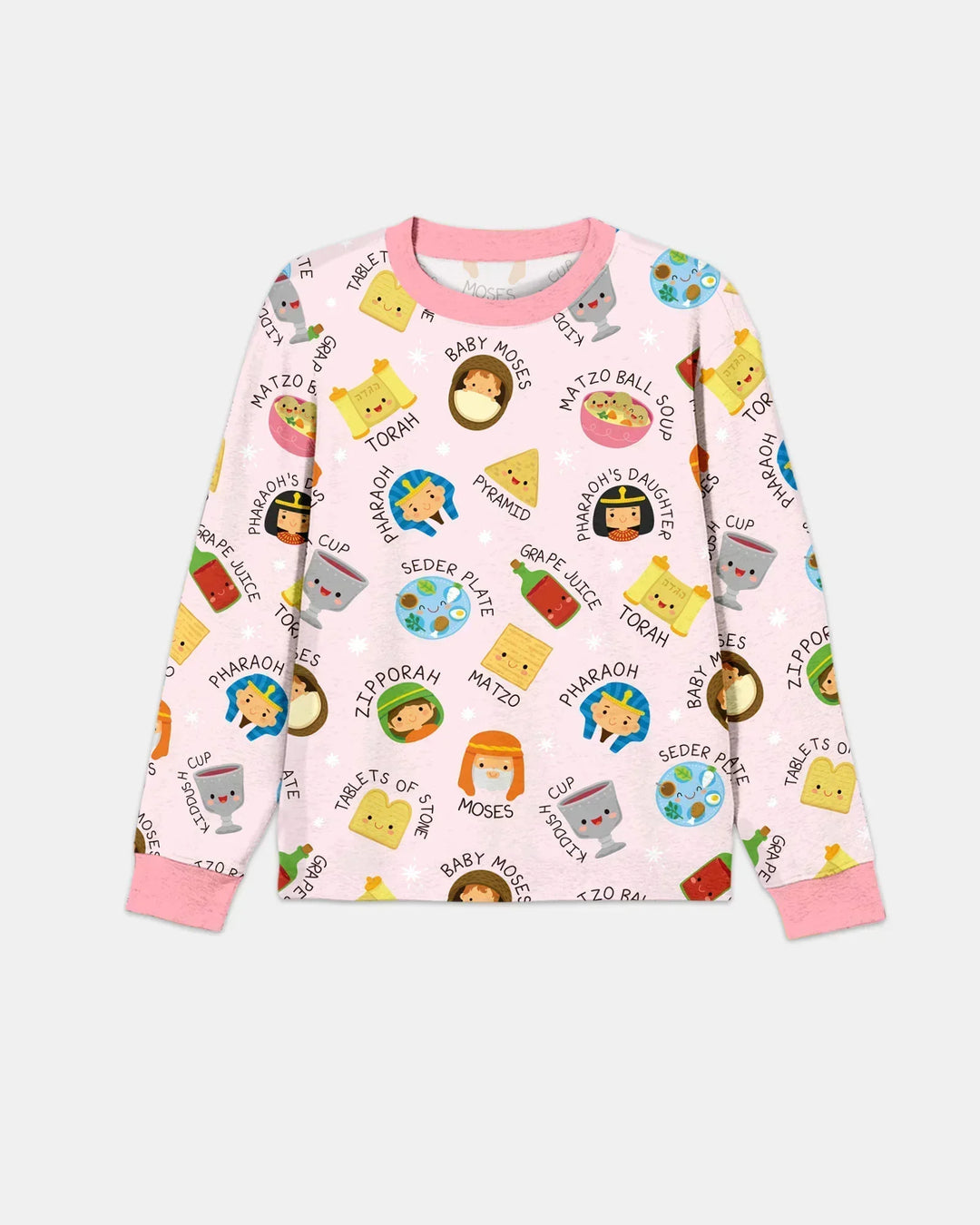 Cute Passover Characters Bamboo Men's Pajama Set