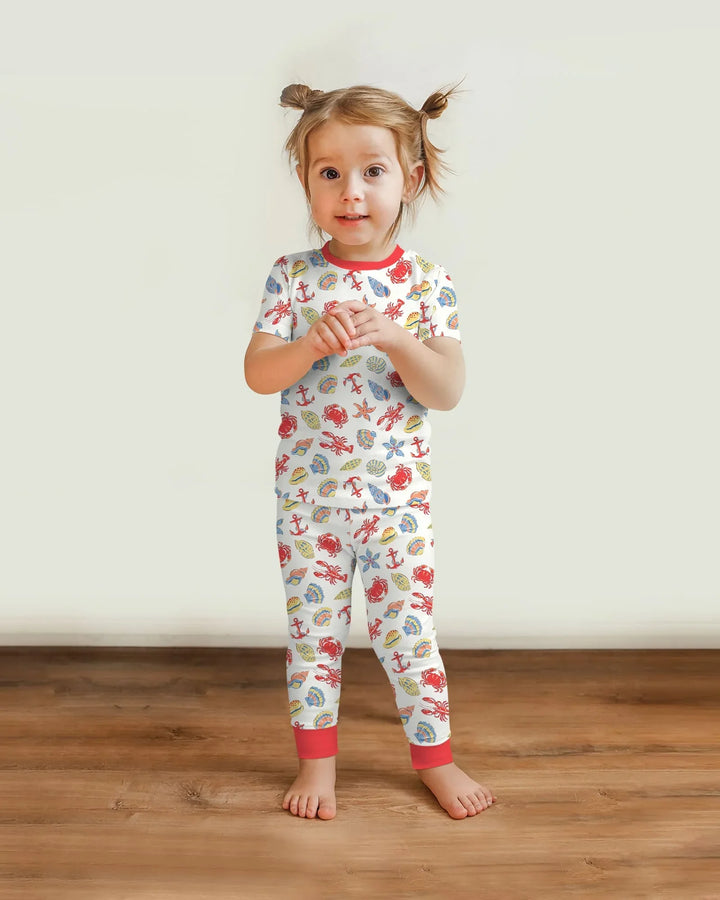 Catch Of The Day Family Matching Bamboo Two Piece Short Sleeve Pajama Set