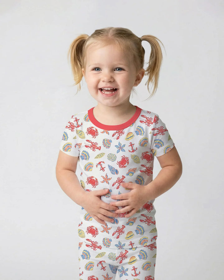 Catch Of The Day Family Matching Bamboo Two Piece Short Sleeve Pajama Set