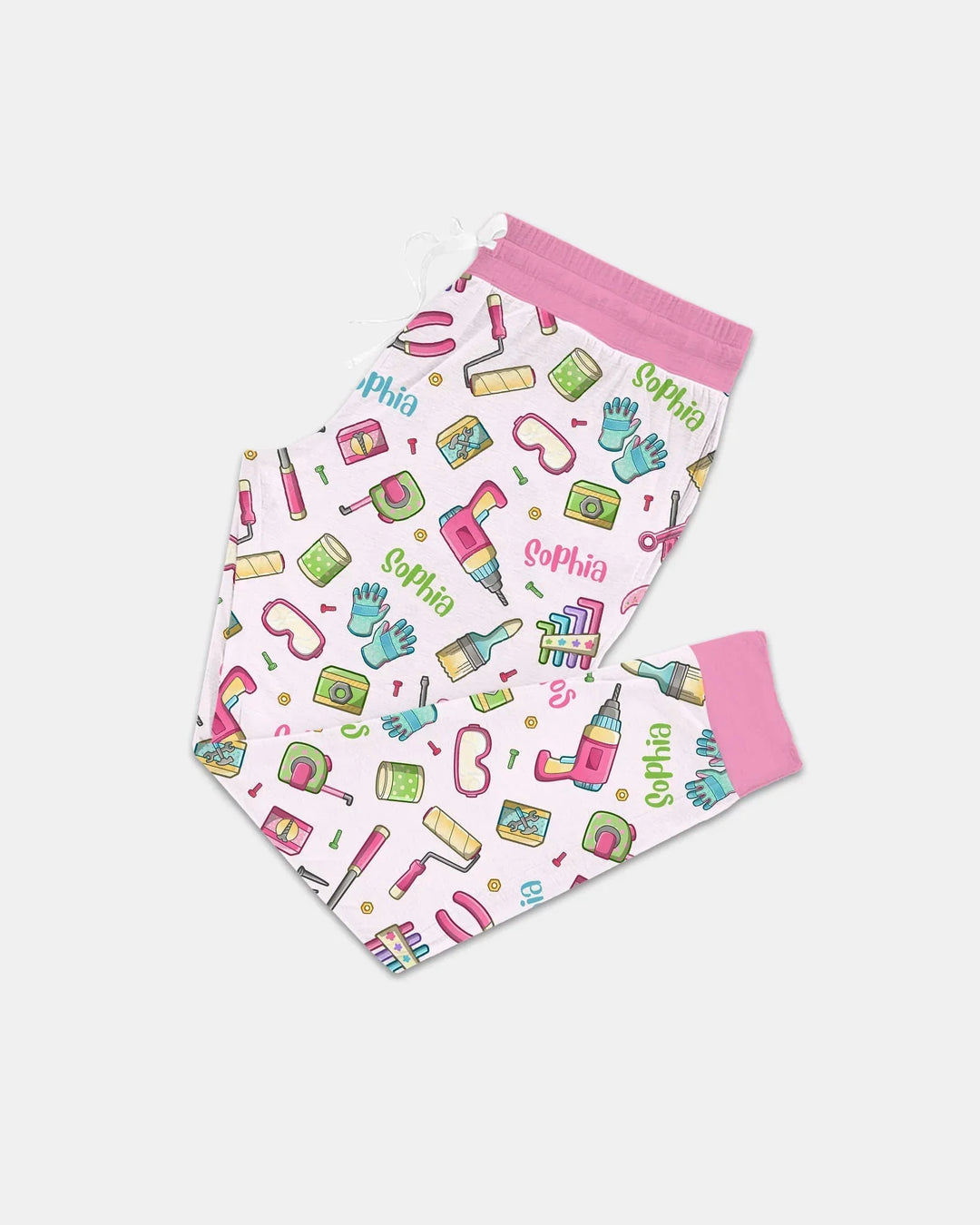 Custom Name Dad & Me Fixer Crew Bamboo Women Pajama Set