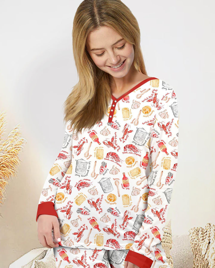Crawfish Boil Bamboo Women Pajama Set