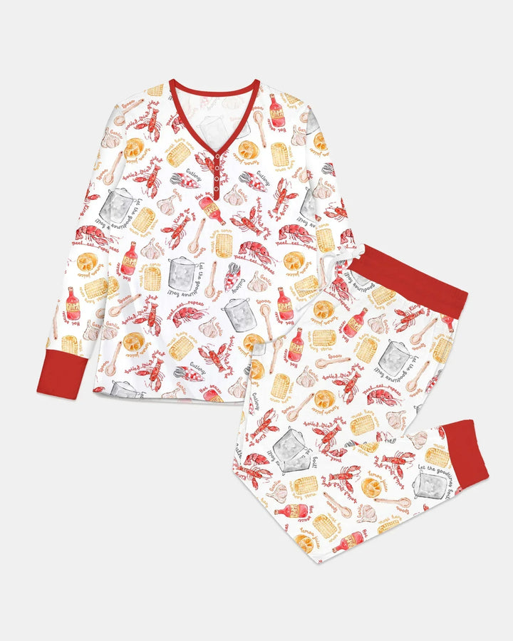 Crawfish Boil Bamboo Women Pajama Set