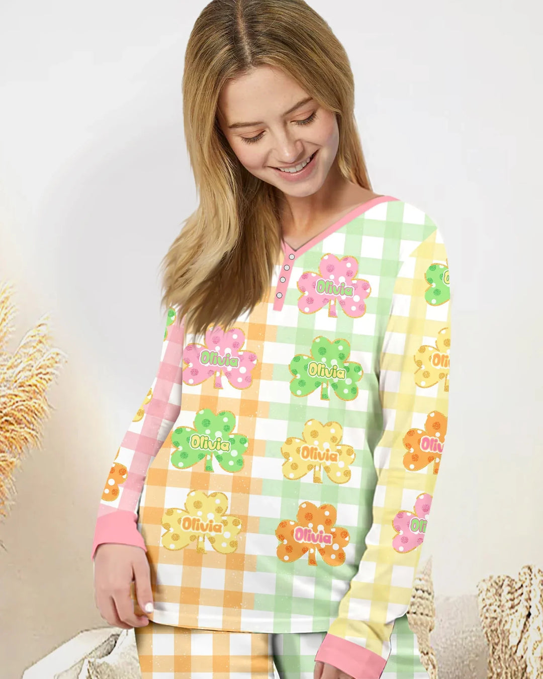 Lucky Shamrock Bamboo Women Pajama Set