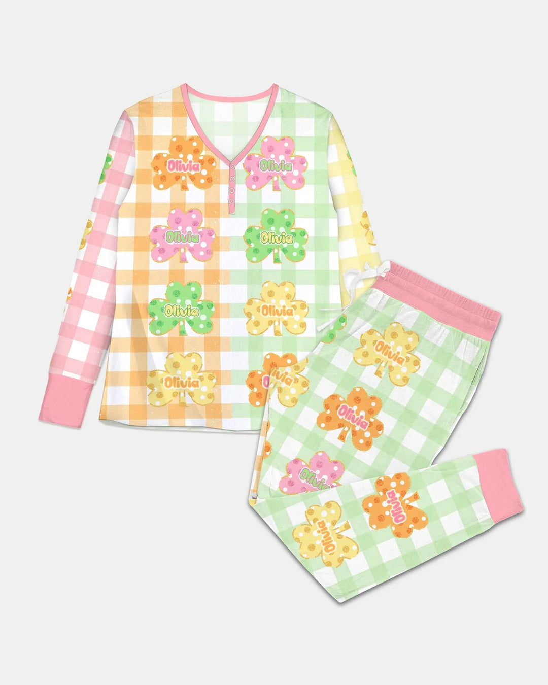 Lucky Shamrock Bamboo Women Pajama Set