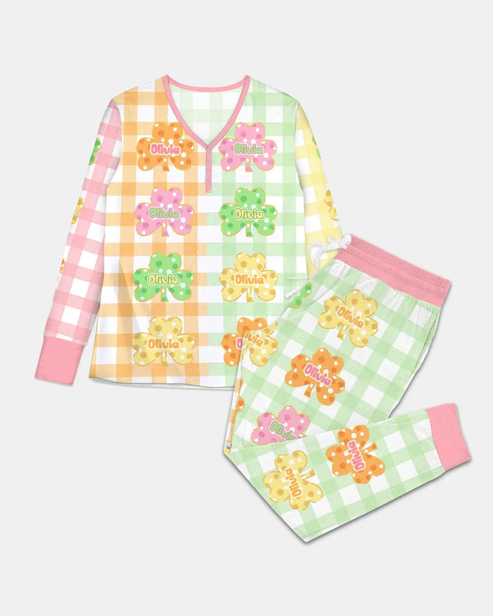 Lucky Shamrock Bamboo Women Pajama Set