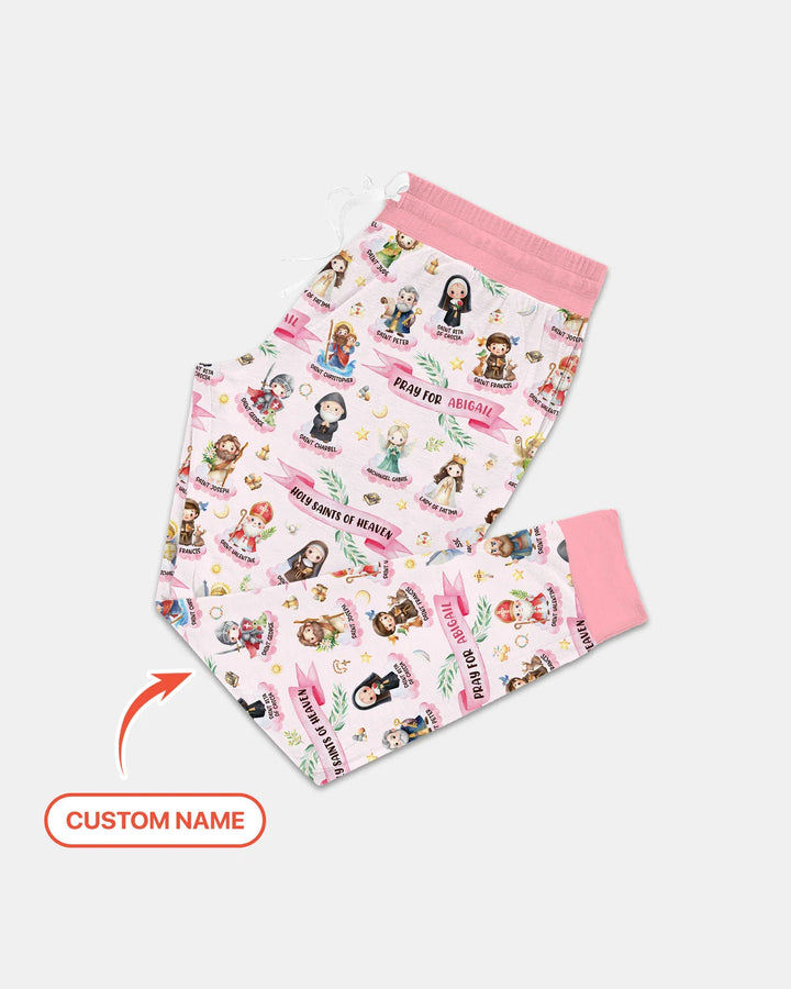 Holy Saints of Heaven Custom Name Bamboo Women Pajama Set