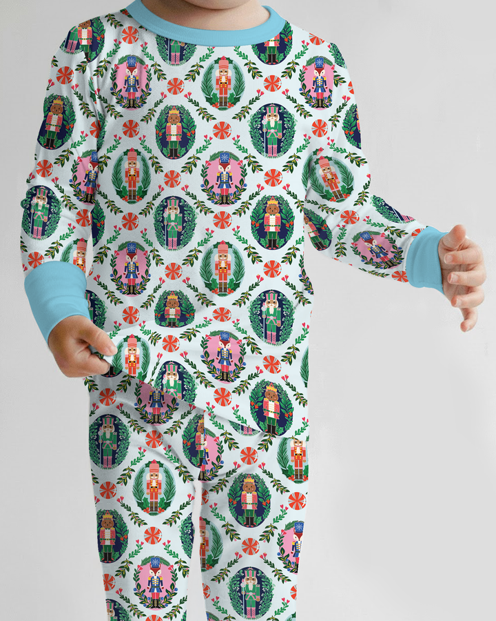Whimsical Nutcracker Bamboo Two Piece Long Sleeve Pajama Set
