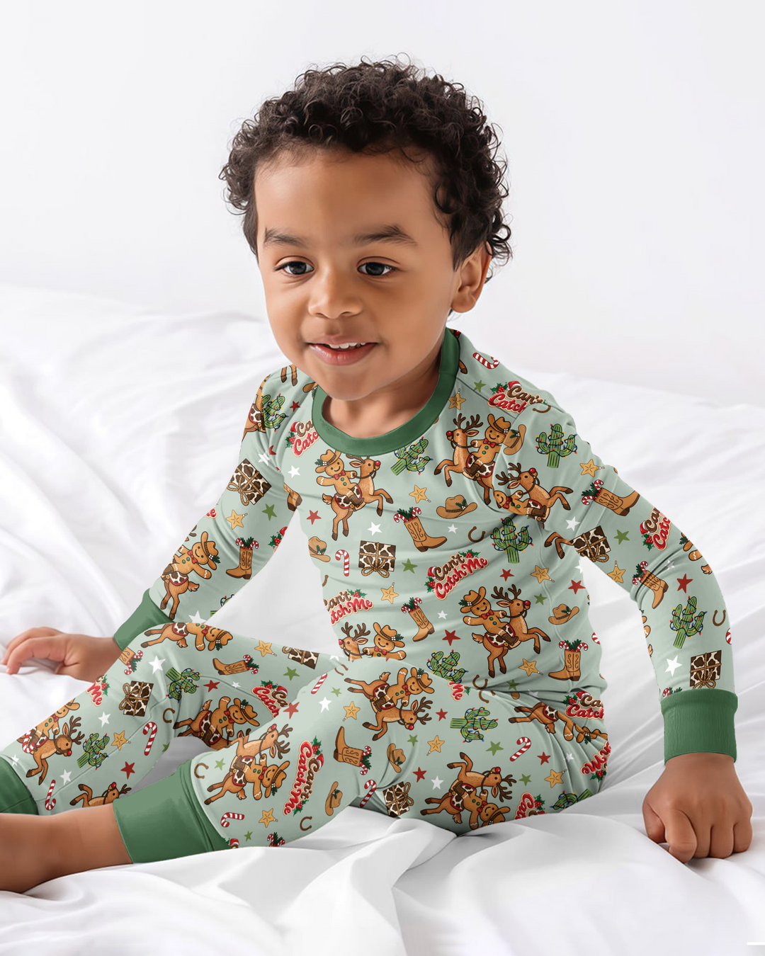 Can't Catch Me Bamboo Two Piece Long Sleeve Pajama Set