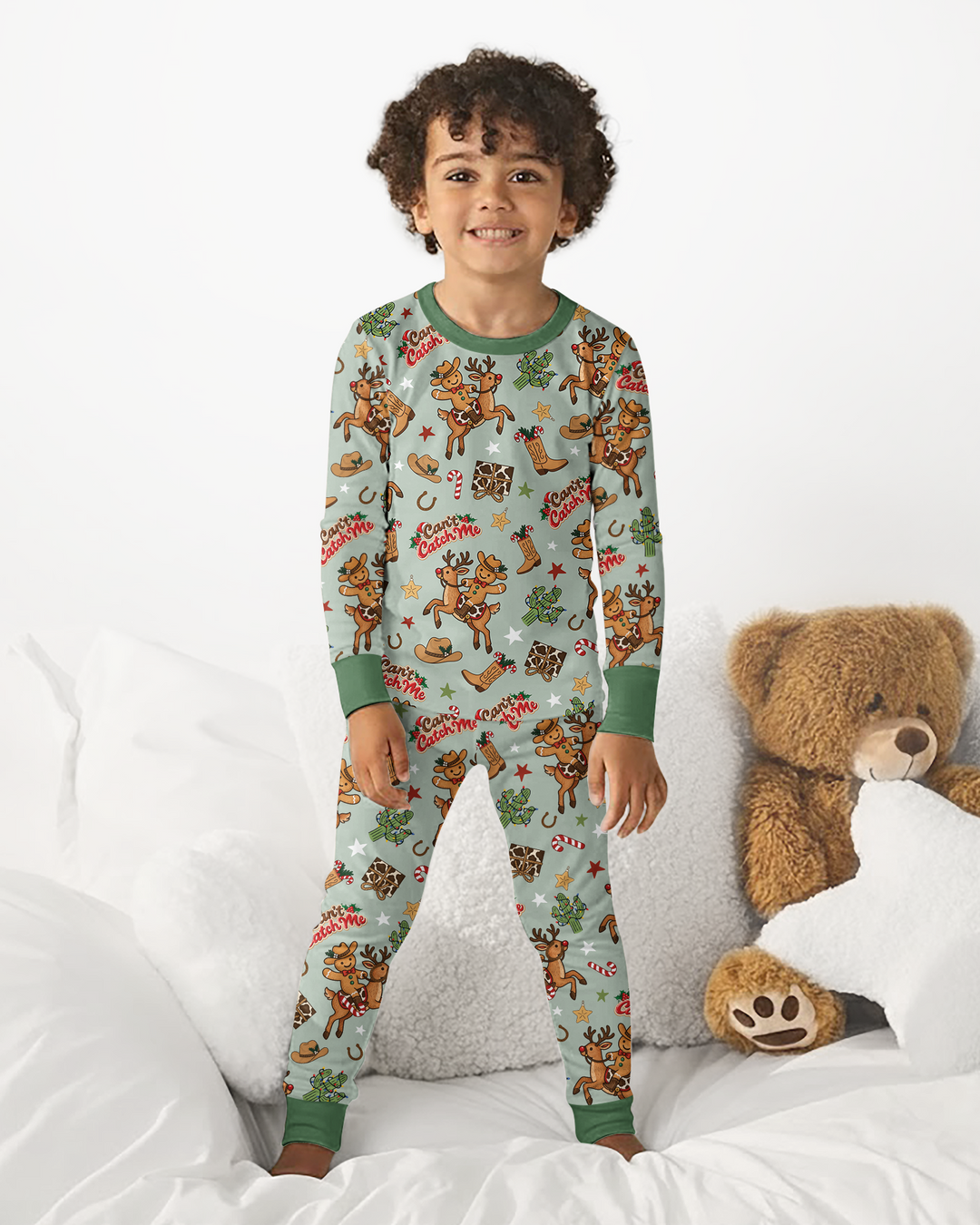 Can't Catch Me Bamboo Two Piece Long Sleeve Pajama Set