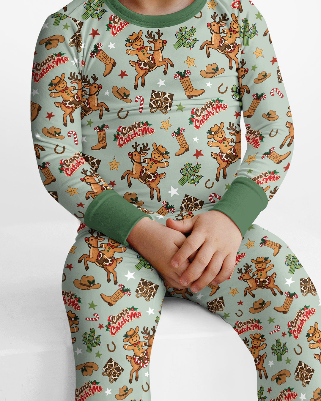 Can't Catch Me Bamboo Two Piece Long Sleeve Pajama Set