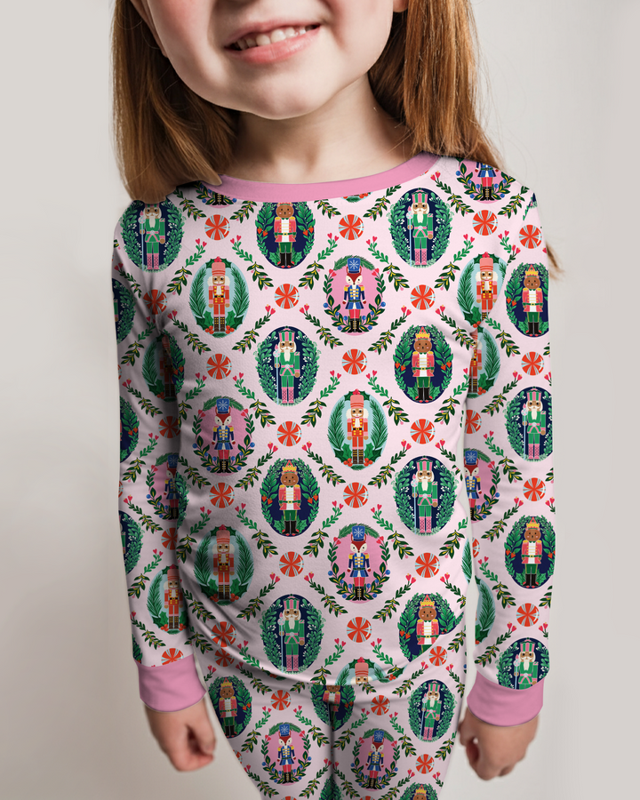 Whimsical Nutcracker Bamboo Two Piece Long Sleeve Pajama Set