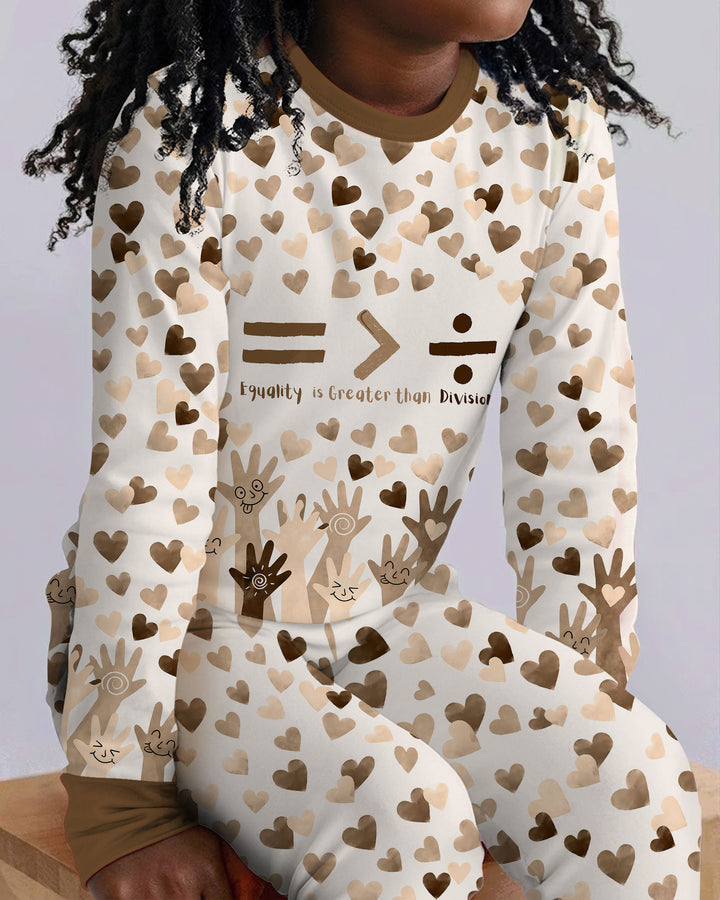 Equality Is Better Than Division Bamboo Two Piece Long Sleeve Pajama Set