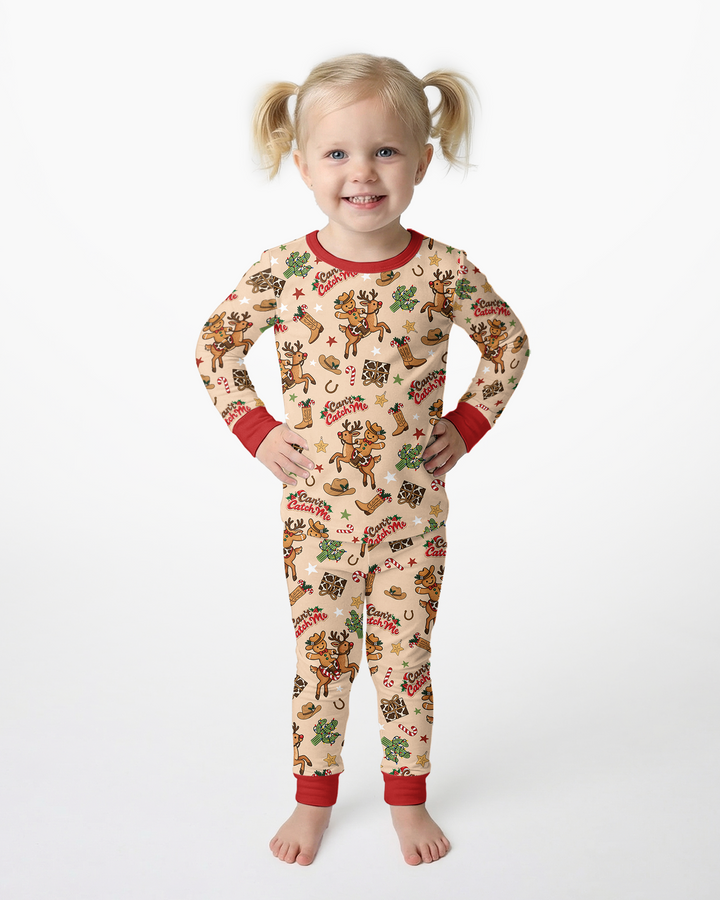 Can't Catch Me Bamboo Two Piece Long Sleeve Pajama Set