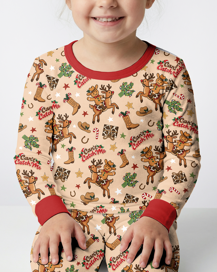 Can't Catch Me Bamboo Two Piece Long Sleeve Pajama Set