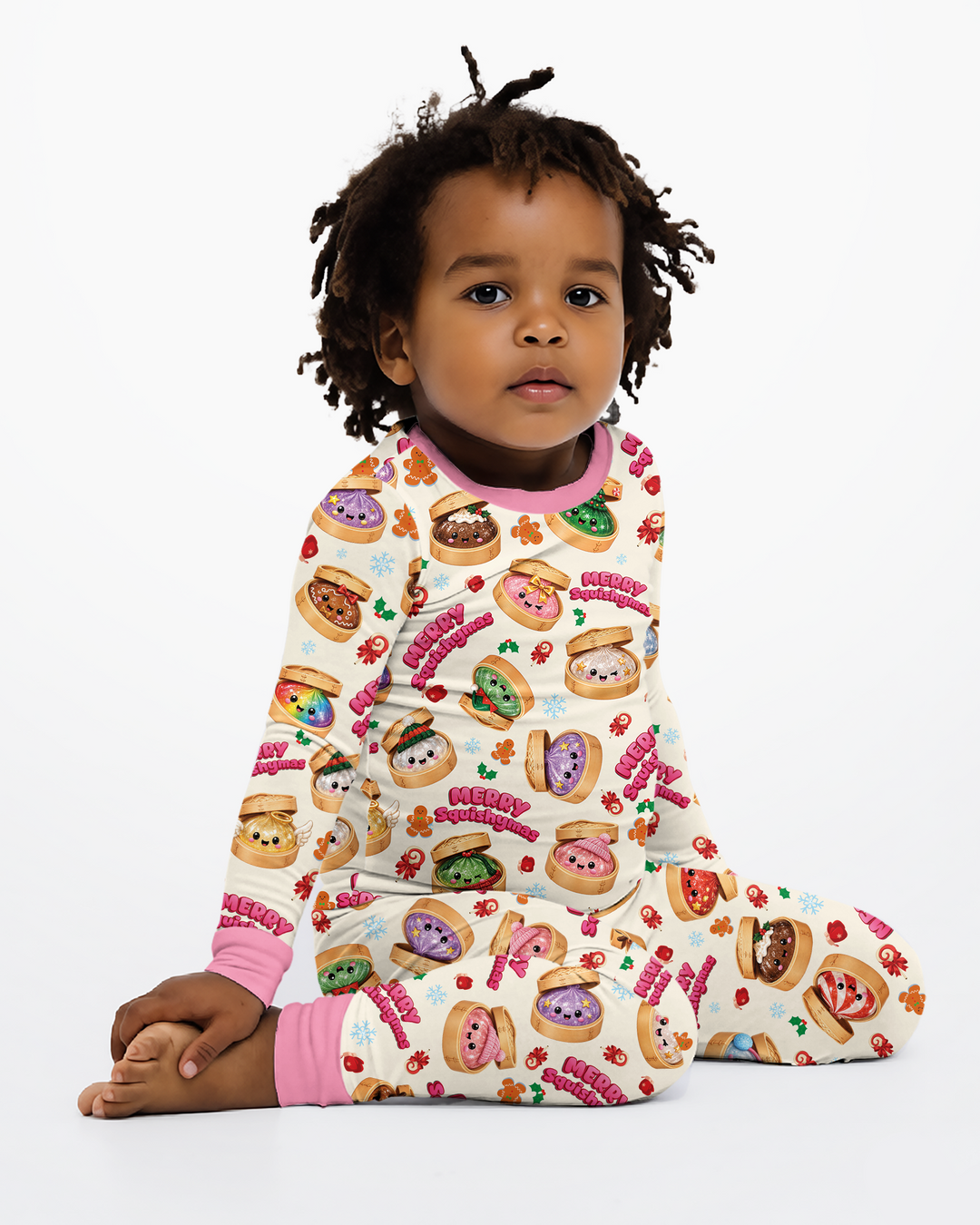 Merry Squishmas Bamboo Two Piece Long Sleeve Pajama Set