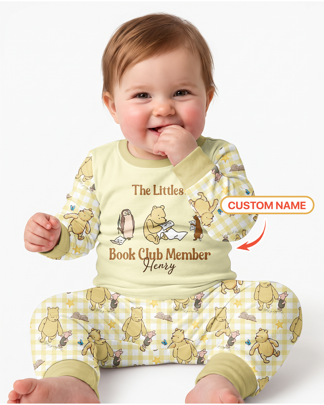 Custom Name Littlest Book Club Member Bamboo Two Piece Long Sleeve Pajama Set