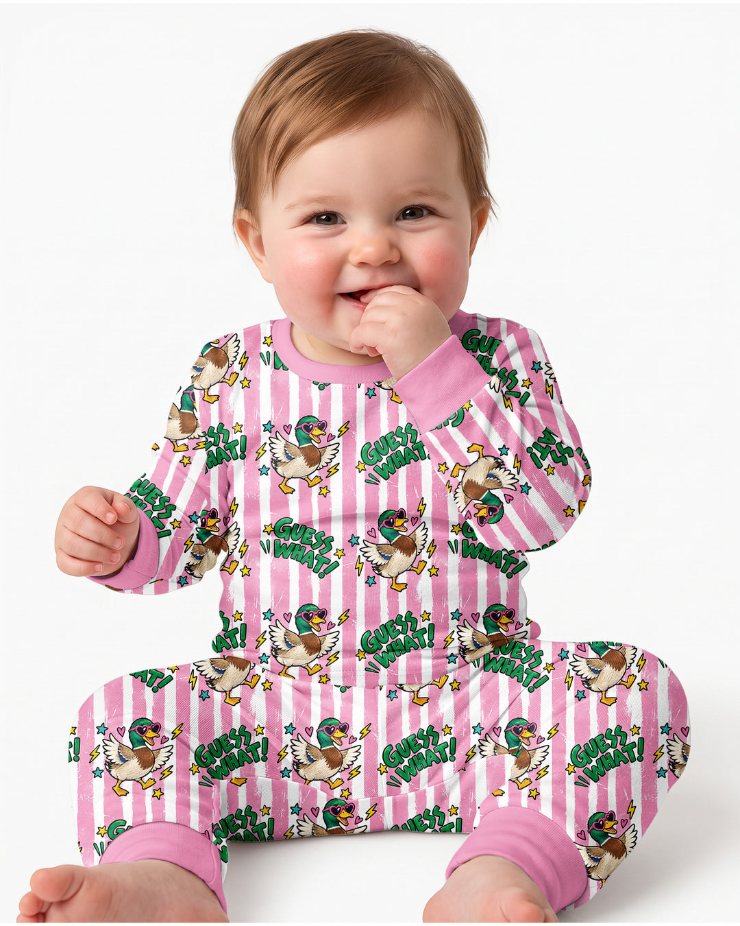 Guess What Mallard Butt Bamboo Two Piece Long Sleeve Pajama Set