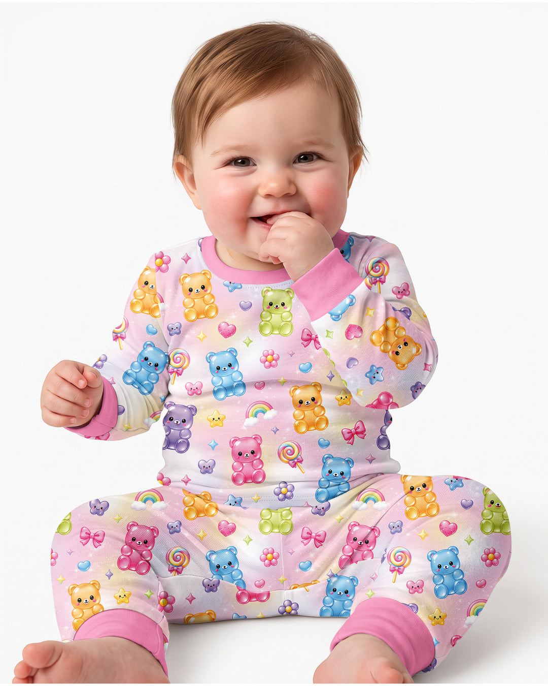 Gummy Bear Candyland Bamboo Two Piece Long Sleeve Pajama Set