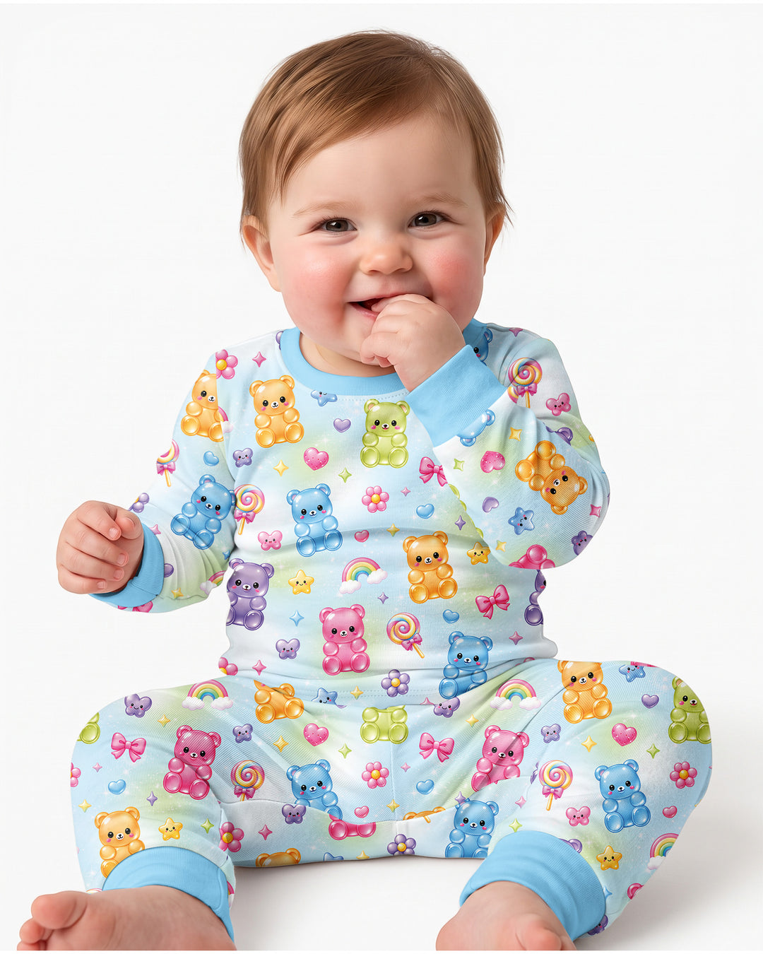 Gummy Bear Candyland Bamboo Two Piece Long Sleeve Pajama Set