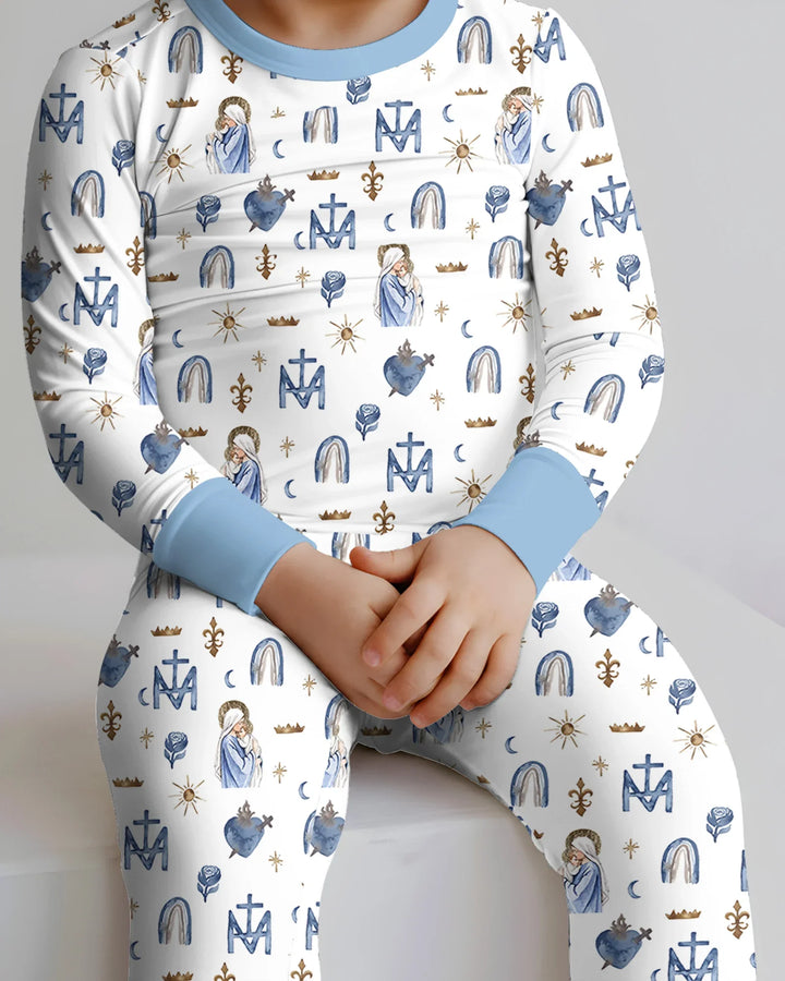 Little Ave Maria Bamboo Two Piece Long Sleeve Pajama Set