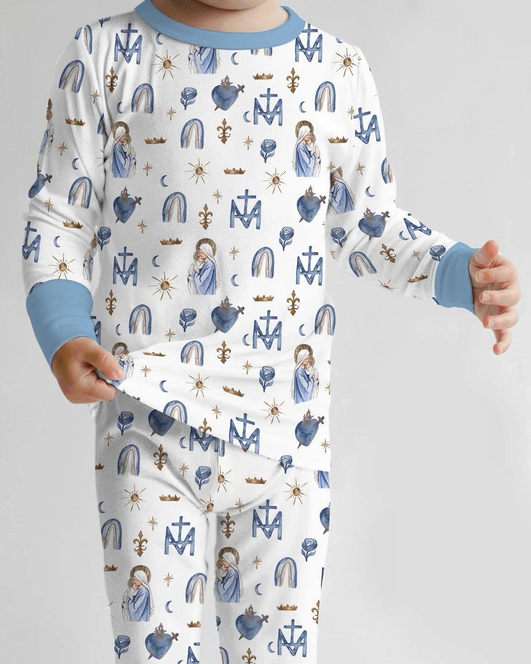 Little Ave Maria Bamboo Two Piece Long Sleeve Pajama Set