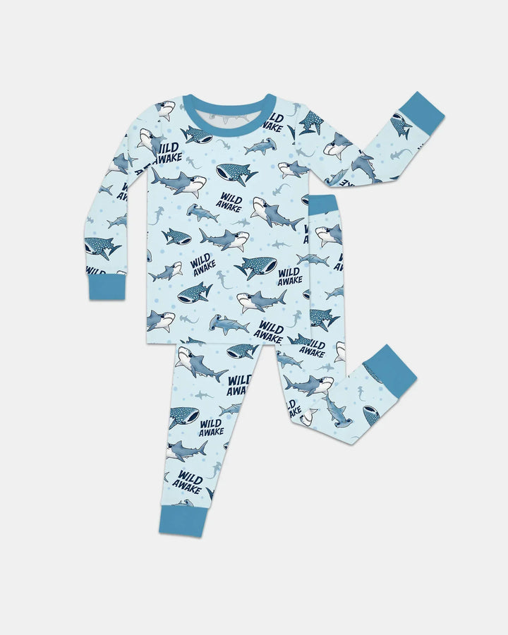 Wide Awake Matching Daddy & Me Bamboo Two Piece Long Sleeve Pajama Set