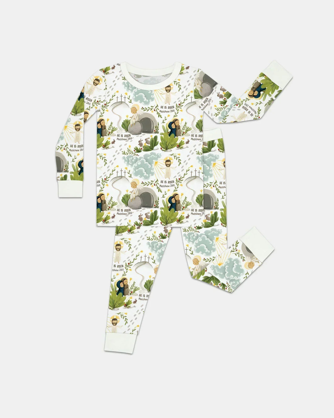 He Is Risen Bamboo Two Piece Long Sleeve Pajama Set