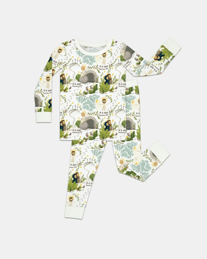 He Is Risen Bamboo Two Piece Long Sleeve Pajama Set