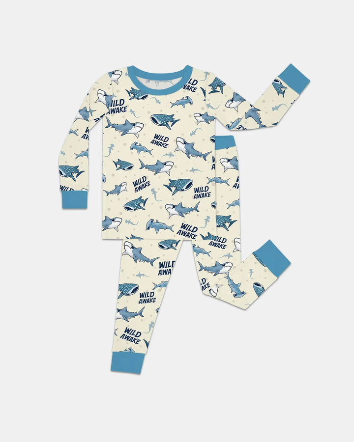Wide Awake Matching Daddy & Me Bamboo Two Piece Long Sleeve Pajama Set