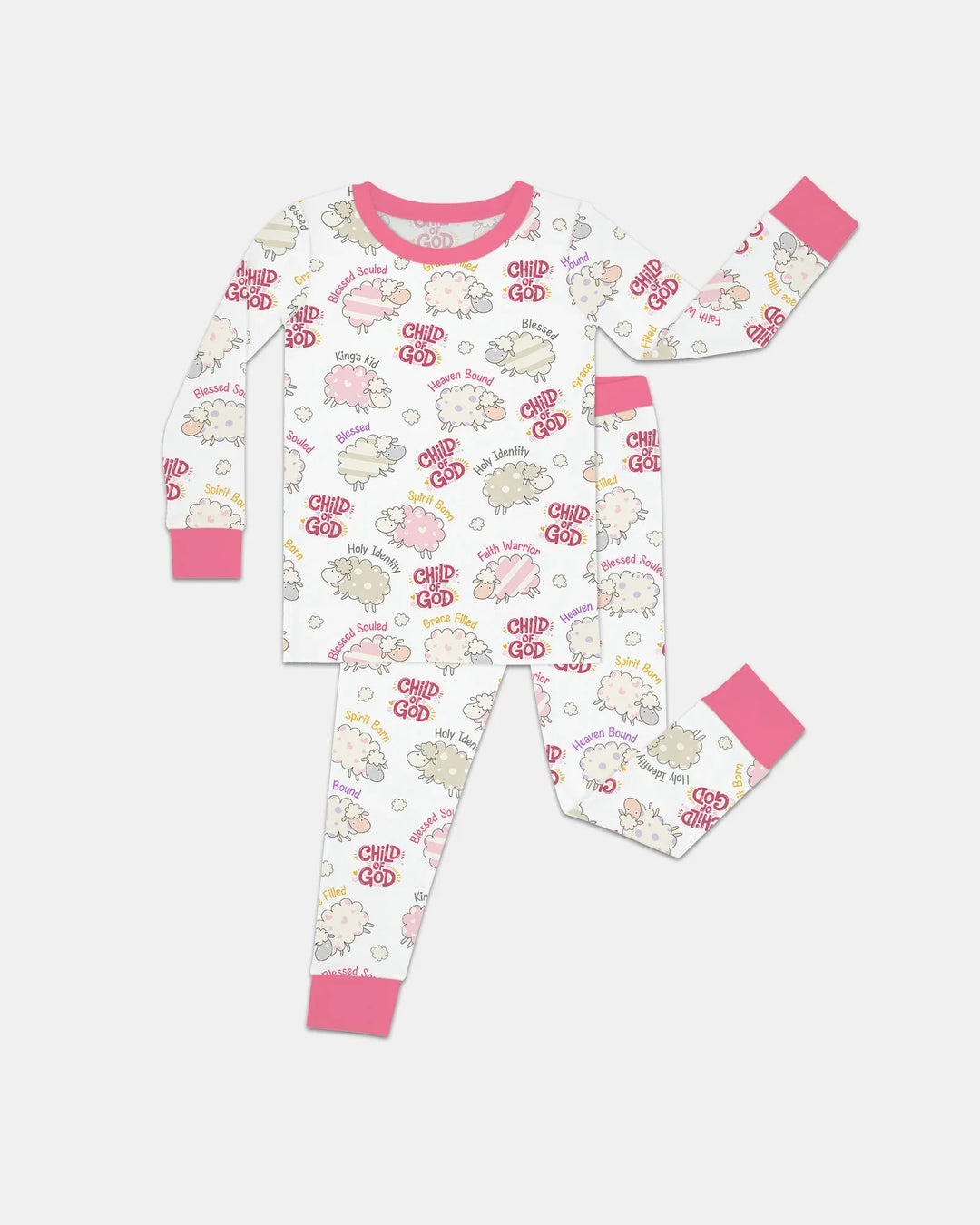 A Child Of God Girl Bamboo Two Piece Long Sleeve Pajama Set