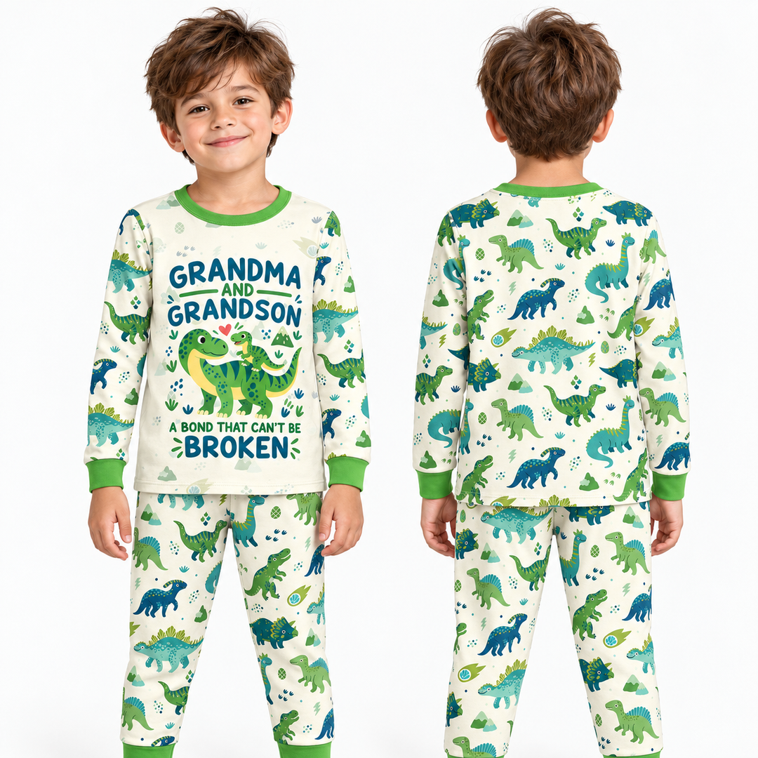 Personalized A Bond That Can't Be Broken Bamboo Two Piece Long Sleeve Pajama Set