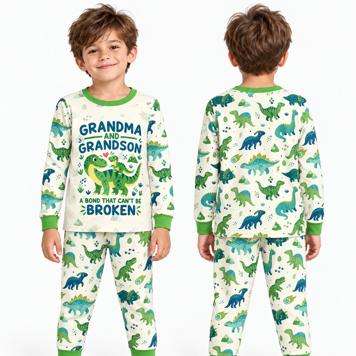 Personalized A Bond That Can't Be Broken Bamboo Two Piece Long Sleeve Pajama Set