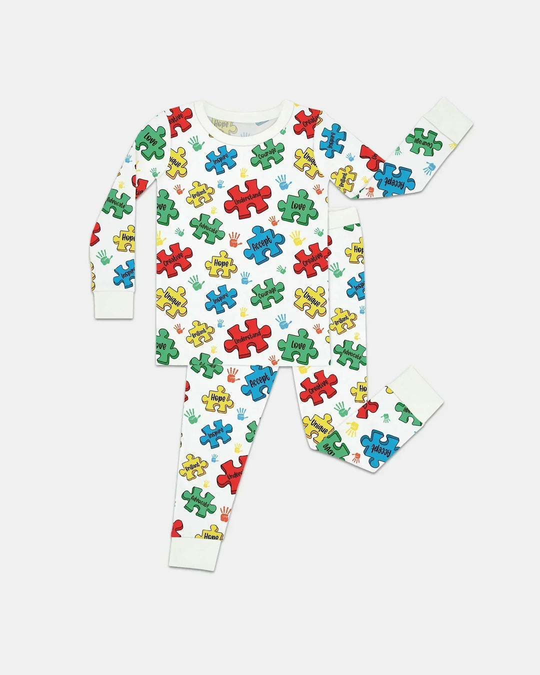 Puzzle You Are Bamboo Two Piece Long Sleeve Pajama Set