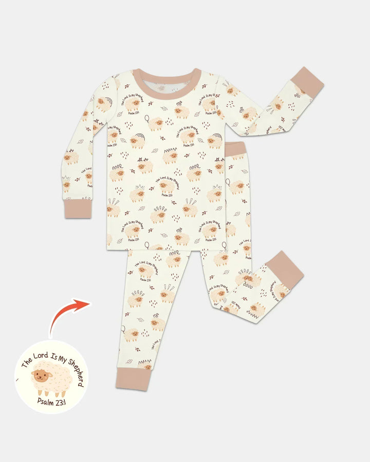 The Lord Is My Shepherd Baby Bamboo Two Piece Long Sleeve Pajama Set
