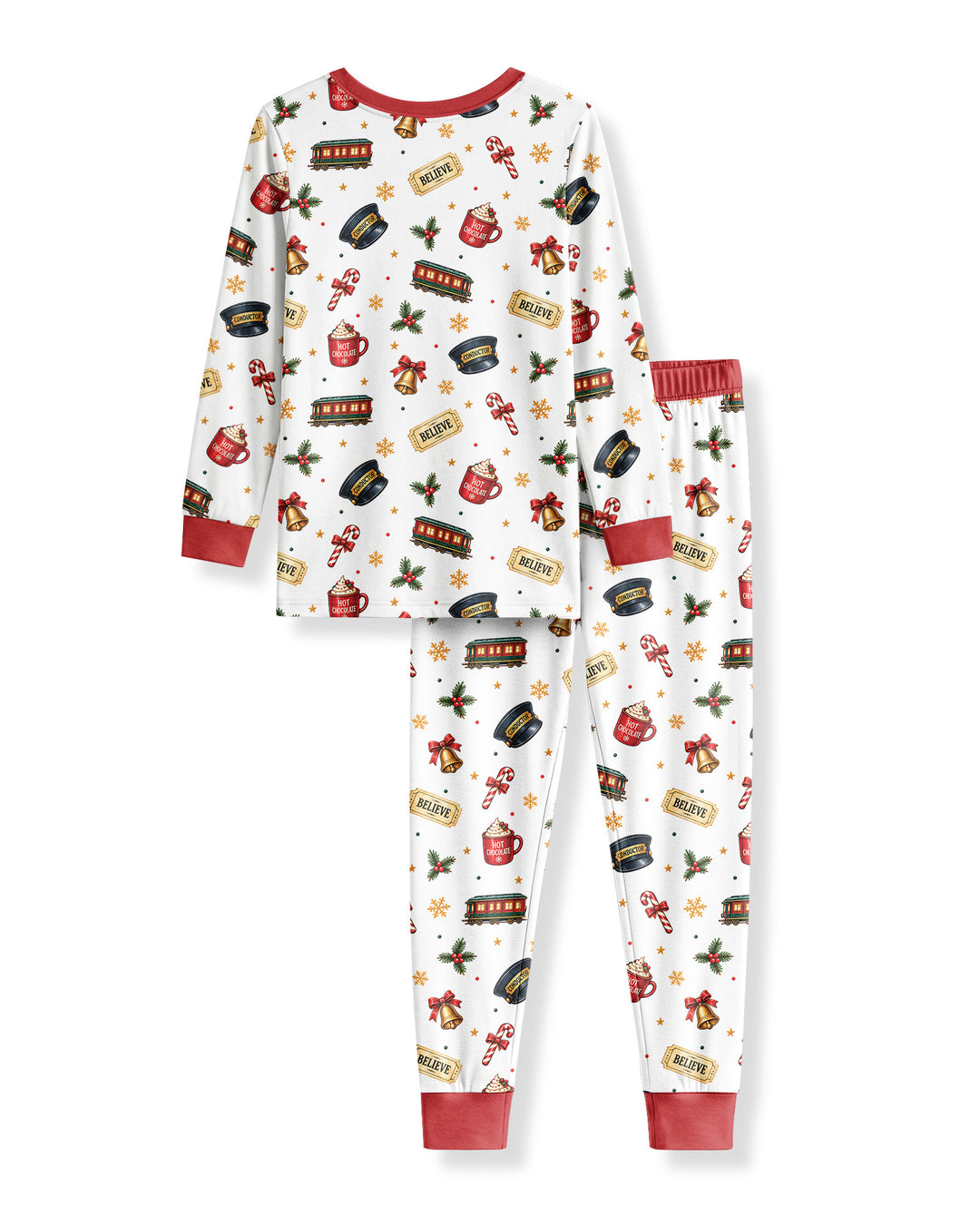 All Aboard Christmas Express Bamboo Two Piece Long Sleeve Pajama Set