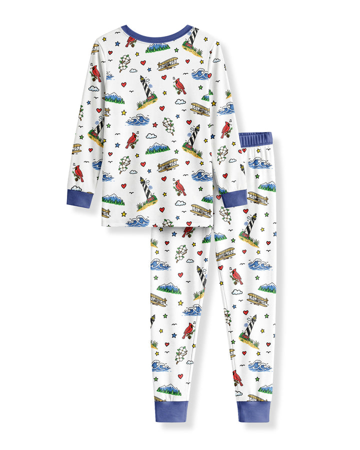 Someone in North Carolina Loves Me Bamboo Two Piece Long Sleeve Pajama Set