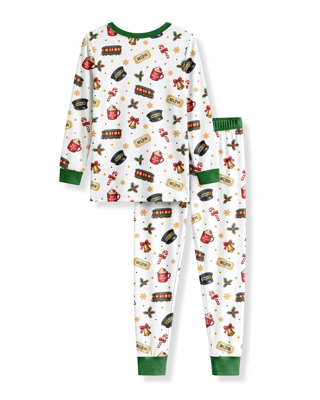 All Aboard Christmas Express Bamboo Two Piece Long Sleeve Pajama Set