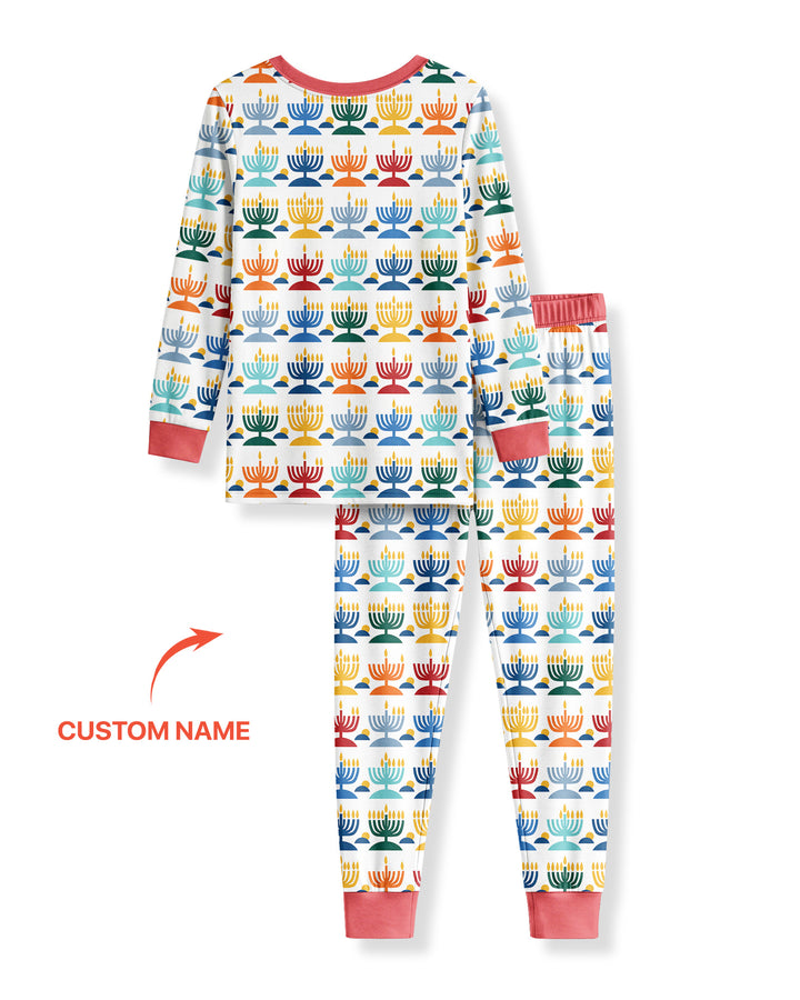 Let's Get Lit Hanukkah Bamboo Two Piece Long Sleeve Pajama Set