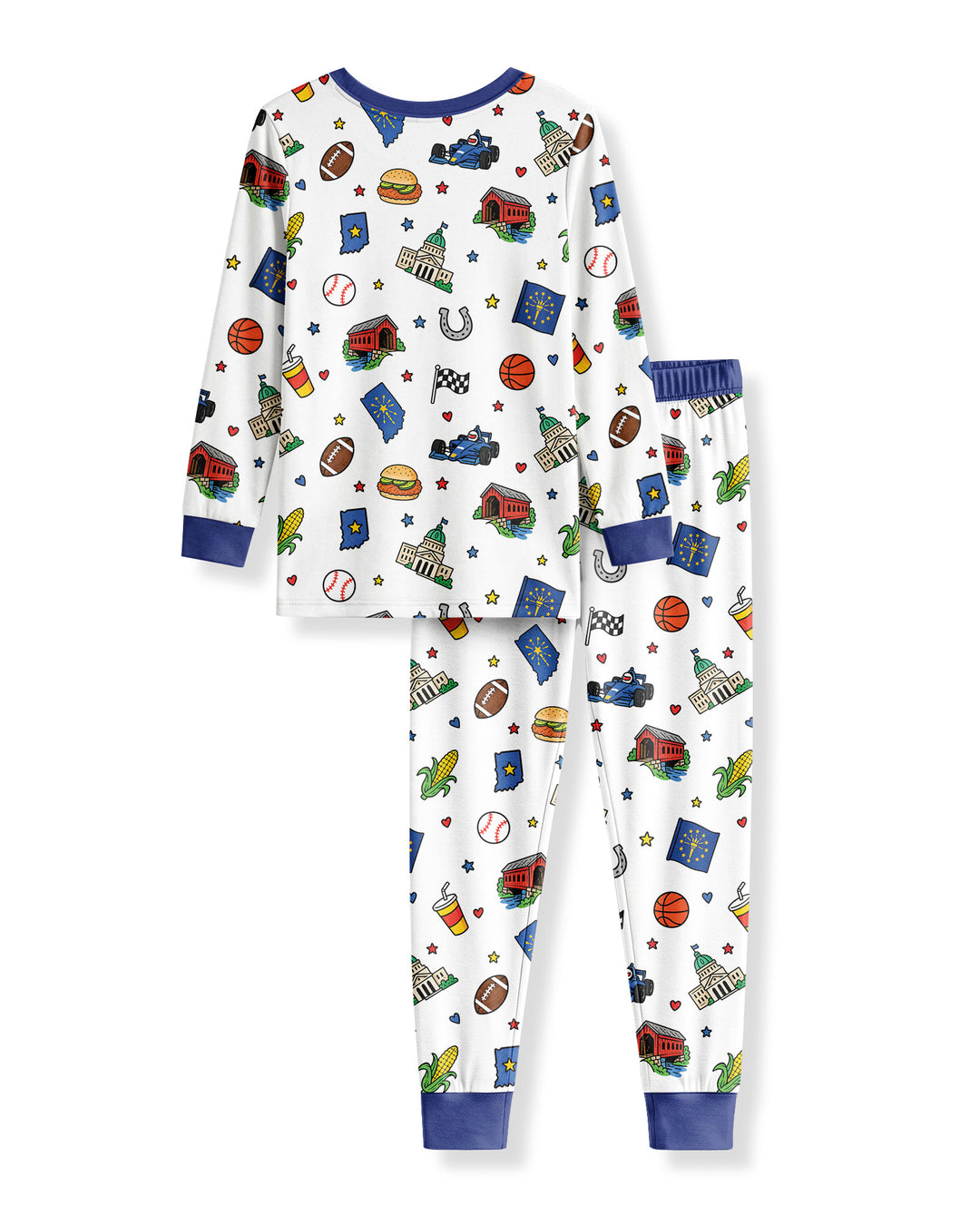 Someone in Indiana Loves Me Bamboo Two Piece Long Sleeve Pajama Set